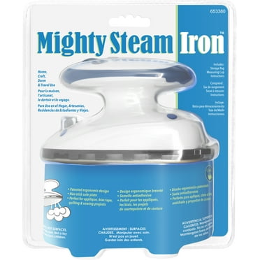 Dritz Mighty Steam Iron Non-Stick Soleplate, White