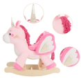 thumbnail image 2 of May be dispatched After Dec.20, 2018 - Labebe Child Rocking Horse Toy, Pink Rocking Horse Plush, Unicorn Rocker Toy for Kid 1-3 Years, Child Rocking Toy for Girl/Wooden Rocking Horse Pink, 2 of 7