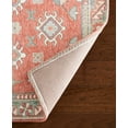 thumbnail image 5 of TOWN & COUNTRY LUXE Livie Forever Vintage Everwash® Washable Multi-Use Decorative Rug with Non-Slip Backing, Coral/Grey, 24"x72", 5 of 10