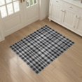 thumbnail image 3 of ODIKA 3'x5' Washable Throw Rug Door Plaid Welcome Gingham Checkered Bold Diagonal Tartan Front for Entryway, Kitchen, Mudroom, Stain Resistant, Low Profile, Non-Slip, 3 of 7