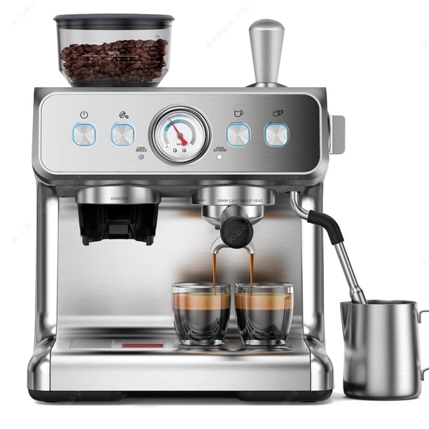 Máquina de espresso Electactic de 15 bares con doble caldera y molinillo