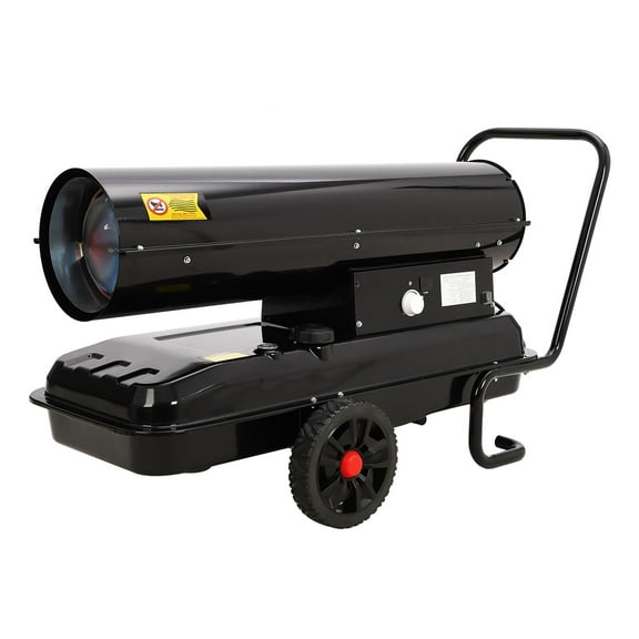 220000 BTU Forced Air Kerosene Heater, Portable Diesel and Kerosene Space Heater with Thermostat Control, Torpedo Space Heater for Indoor and Outdoor, Workshops, Industrial, Jobsite, Garage, Black