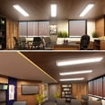 thumbnail image 2 of FAITHSAIL 4FT LED Light Fixture with 3000K/4000K/5000K CCT Selectable Dimmable 4 Foot LED Linear with Wooden Look 50W 5500LM Flush Mount Ceiling Wraparound for Kitchen, Bedroom, Laundry, 2 of 8