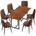 thumbnail image 5 of Gymax Rectangular Dining Table w/ Wooden Top Metal Frame Kitchen Dining Room 63'', 5 of 7