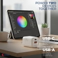 thumbnail image 4 of OXAA 25W 2-Port USB GaN Fast Wall Charger USB C & A  - Compact PD 3.0 Power Adapter for iOS & Android Devices, 4 of 7