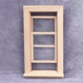 thumbnail image 3 of Ventana de madera en miniatura a escala 1:12 sin terminar para casa de muñecas, 3 of 3