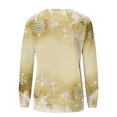 thumbnail image 4 of Women's Christmas Printed Round Neck Sweatshirt, Long Sleeve Casual Pullover Top, Raglan Sleeve Holiday Graphic Fall Winter Clothes,Yellow,S, 4 of 7