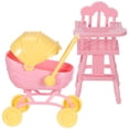 thumbnail image 3 of BRIGHTFUFU 1 juego de trona para muñecas, cochecito de bebé en miniatura, cochecito de juguete para muñecas, accesorios para muñecas, cochecito para muñecas pequeñas., 3 of 7