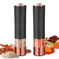 thumbnail image 2 of 2Pcs Automatic Salt Pepper Grinder Electric Spice Battery Powered Adjustable Coarseness Pepper Kitchen -White, 2 of 5