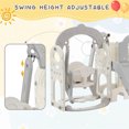 thumbnail image 6 of 8 in 1 Toddler Slide and Swing Set, Kids Playground Climber Slide Playset with Basketball Hoop, Freestanding Combination Slide Set for Babies Indoor & Outdoor Play, 6 of 7