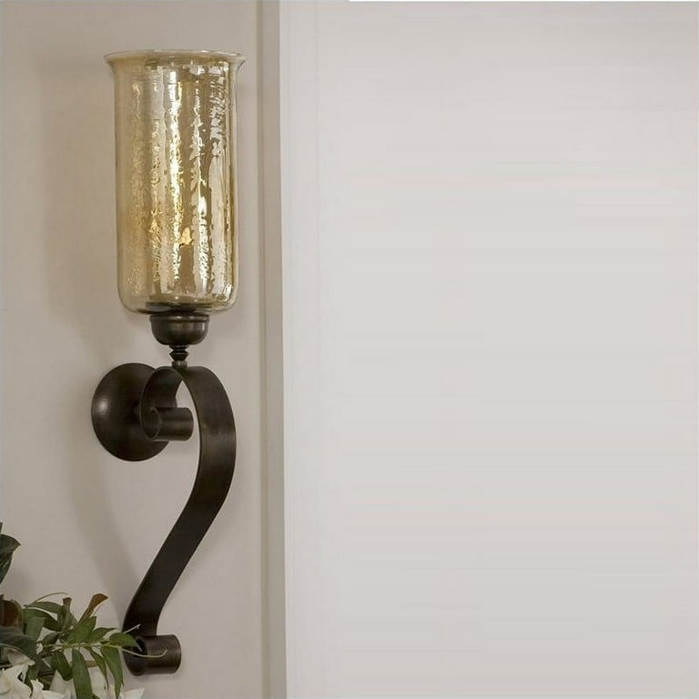 Beaumont Lane Candle Wall Sconce in Antiqued Bronze Walmart