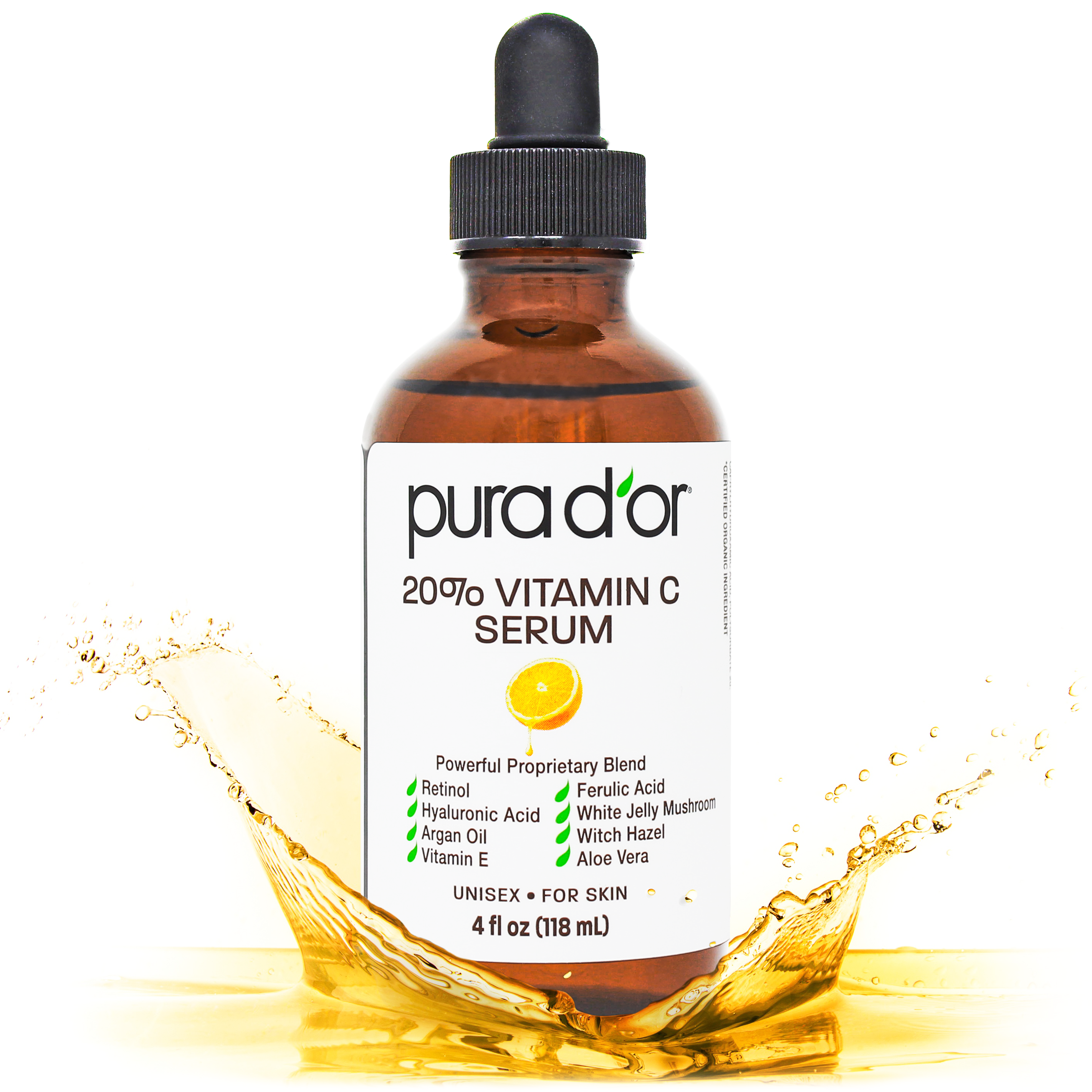 Pura D'Or 20% Vitamin C Serum, 4 fl oz photo 1