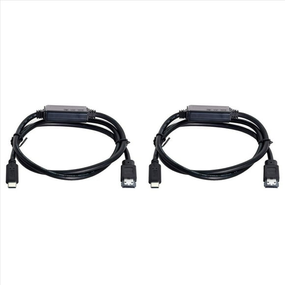 2X ESATA to USB C Cable USB Type C Male Host to ESATA ESATAp HDD Cable for Laptop PC,2 x eSATA to USB C Cable,Black