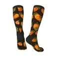 thumbnail image 4 of Fotbe Orange Pumpkin print Women's Men's Novelty Crew Socks Cotton Socks Knee High Socks for Walking,Running,Nurses,Pregnancy, 4 of 9