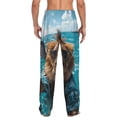 thumbnail image 3 of Daiia Hawaiian Swimming Lion Men's Sleep Pant with Pockets and Drawstring,Pajama Pants-Medium, 3 of 9