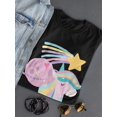 thumbnail image 3 of Unicorn Planet Shooting Star Shaped T-Shirt Women -Image by Shutterstock, Female x-Large, 3 of 4