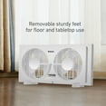 Holmes 9" Twin Blade Manual Window Fan, 2 Speeds, Reversible Airflow, 2