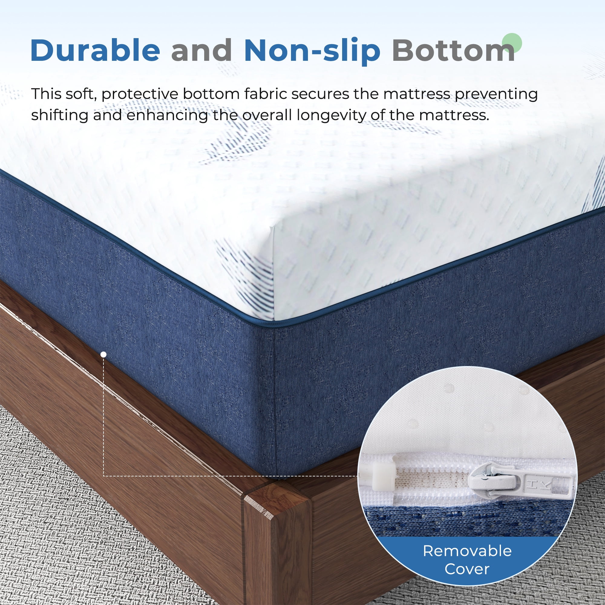 Arctus King Size 14" Plush Memory Foam Mattress in a Box with Gel Layer and Removable Fiberglass Free Cover, Deep Pressure Relief, Motion Isolation