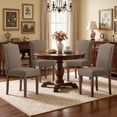 thumbnail image 2 of AFO Upholstered Dining Chairs Set of 6, Fabric Parsons Kitchen Chairs with Nailhead Trim, High-Density Cushion & Solid Wood Legs, For Dining Room, Living Room, Restaurant & Cafe, Camel, 2 of 8