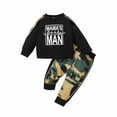 thumbnail image 2 of Lilgiuy Spring And Autumn Infant Toddler Baby Boys Casual Letter Print Hooded Long Sleeve Top Trousers Two Piece Set， Black ,6-9 Months Fall Clothes for 2022 Spring Winter, 2 of 5