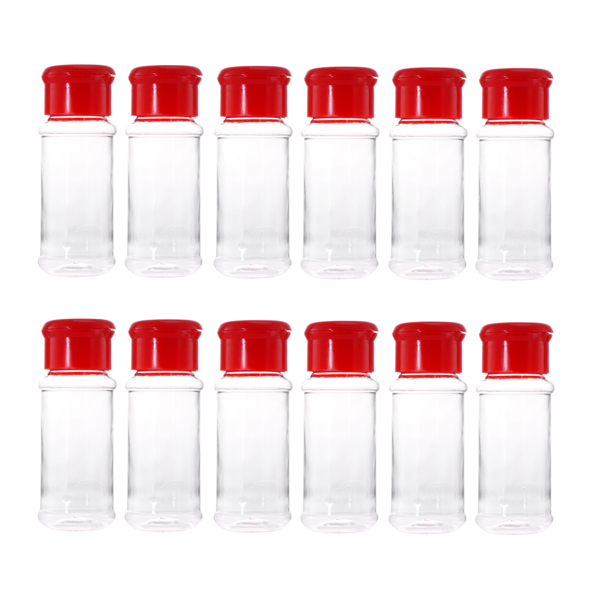 12PCS Plastic Spice Salt Pepper Shakers Seasoning Jar Can Barbecue