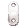 thumbnail image 5 of 5X Oval Wardrobe Hanging Rail Rod End Bracket Support Silver Tone Pair, 5 of 5