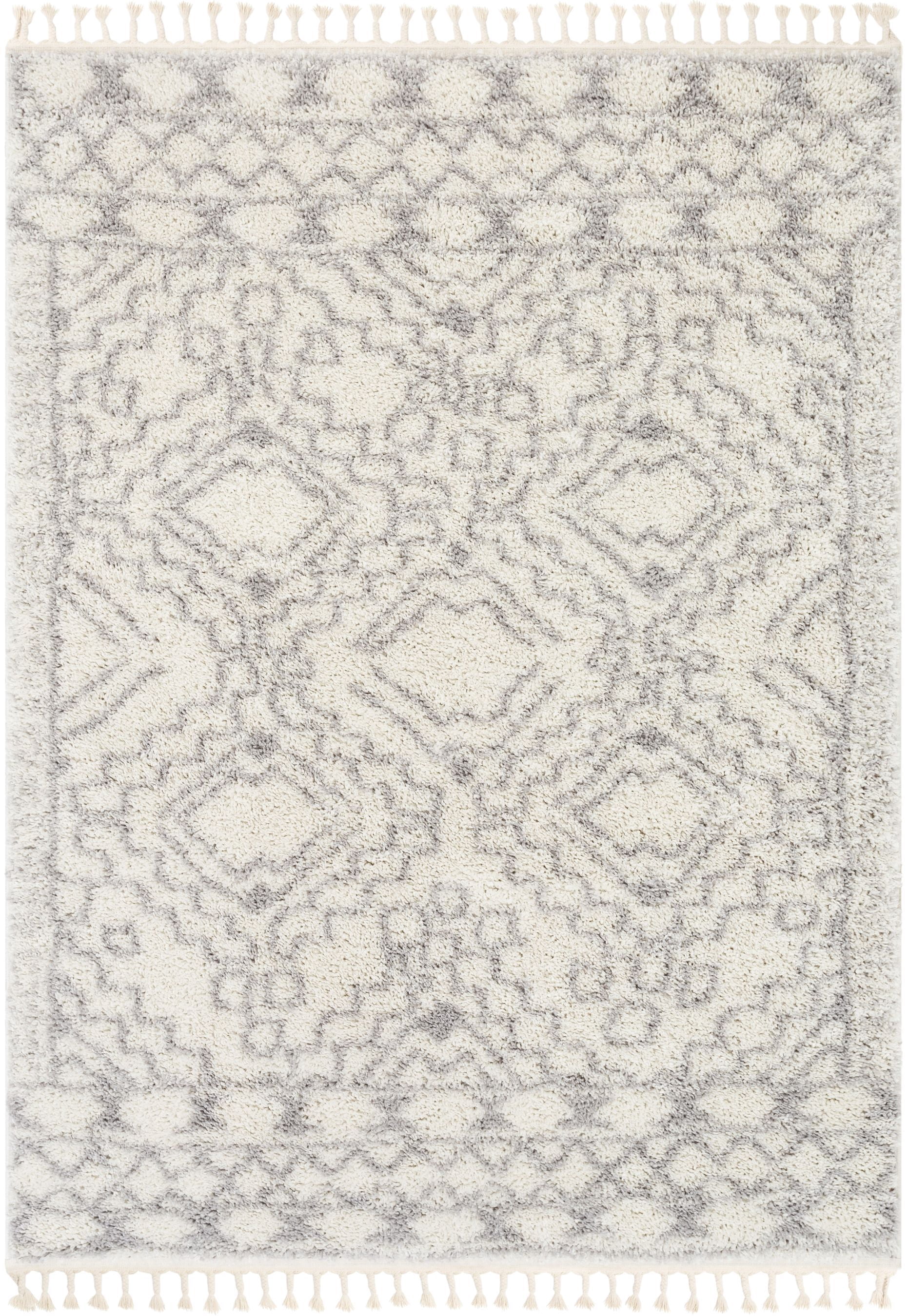 Well Woven Cabana Geometric Ethnic Modern Moroccan Area Rug, Gray