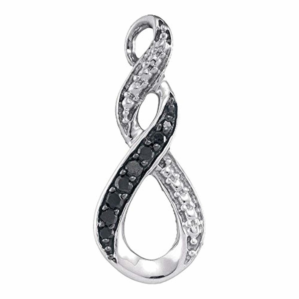 Roy Rose Jewelry Roy Rose Jewelry 10K White Gold Womens Round Black