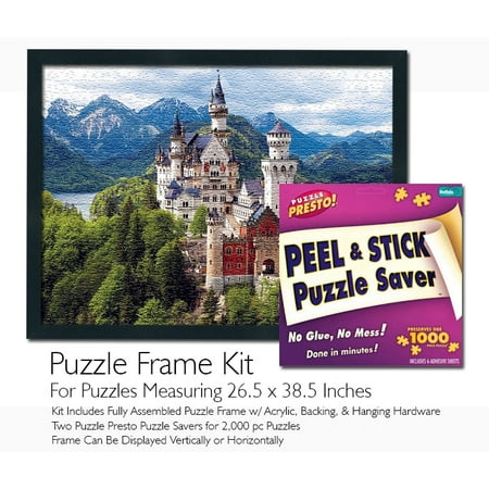 Jig Saw Puzzle Mounting Kit Puzzle Presto! Peel & Stick Puzzle Saver: The Original and Still the Best Way to Preserve Your Finished Puzzle! ()