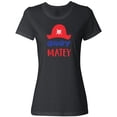 thumbnail image 3 of Inktastic Ahoy Matey, Pirate Hat, Skull and Bones, Pirates Women's T-Shirt, 3 of 5