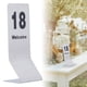 thumbnail image 1 of Tarjeta de NÚMERO DE ESCRITORIO, Número de Mesa Stand 10pcs Elegante Acero inoxidable de Doble Cara para Graduación Para Hotel para Bodas, 1 of 7