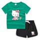 thumbnail image 3 of Hello Kitty-Camiseta informal con cuello redondo y pantalones cortos para niños y niñas, conjunto de camisa de fondo absorbente de algodón puro, informal, 3 of 5