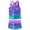 Mermaid Purple, variant on Girls Swimsuit Two Piece Set Tankini Crop Top Swim Shorts Bathing Suit Sizes 10-11Y