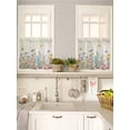 thumbnail image 5 of Colorful Floral 2 Panel Kitchen Curtains for Small Windows, Farmhouse Vintage Dragonfly Butterfly Flower Bathroom Tier Curtain, Short Window Treatment for Bedroom/Living Room 55"x24", 5 of 6