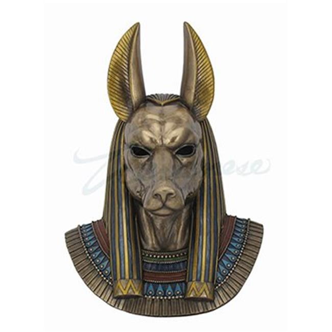 Veronese Design Wu76666a4 Bust Of Egyptian Jackal God Anubis Bronze