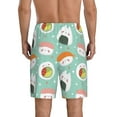 thumbnail image 2 of Balery Kawaii Sushi Men's Cotton Knit Pajama Shorts Waistband & Pockets,Short Pajama Pants-XX-Large, 2 of 8