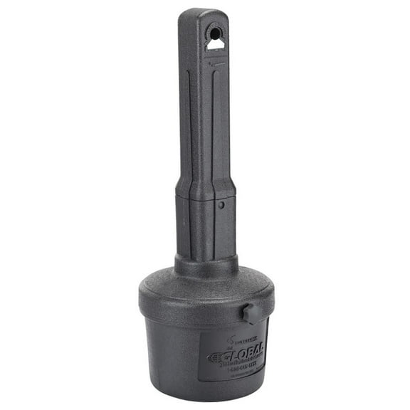 Global Industrial 1.5 Gal Flame Resistant Upright Plastic Outdoor Ashtray, Black