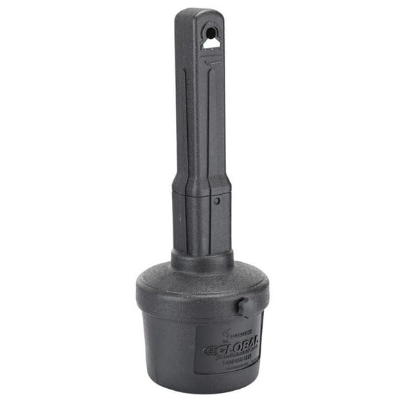 Global Industrial 1.5 Gal Flame Resistant Upright Plastic Outdoor Ashtray, Black