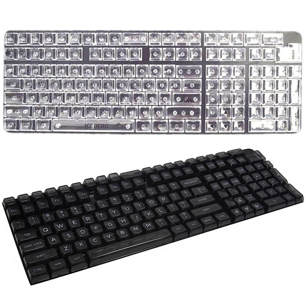 Crystal Transparent PC Keycaps CBSA 132 Keys for MX Switcher Mechanical Keyboard