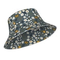 thumbnail image 2 of Disketp Flowers And Bee Print Reflective Bucket Hat Beach Hat Summer Travel Sun Hats Fisherman Cap, 2 of 8