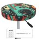 thumbnail image 4 of Balery Retro Pop Art Collage Fundas de asiento para taburete de bar redondo de tela de terciopelo ajustables que protegen de arañazos y manchas para sillas de 14 a 17 pulgadas.-13 inch, 4 of 7