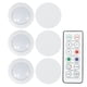 thumbnail image 2 of Luz LED de disco con 2 mandos a distancia para debajo del armario, 16 colores, 10 luces LED regulables, funciona con pilas, para cocina y dormitorio, 6 unidades, 2 of 8
