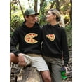 thumbnail image 2 of The Missing Piece Pizza & Slice - His and Her Hoodies - Matching Couple Hoodies Men's Black Medium / Women Black Large, 2 of 6