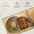 thumbnail image 6 of Elephant Stock Woven Vessels Iv Wall Art - Horizontal Multi Panel Canvas - Living Room Wall Decor - Our America Multi Panel - Teal And Brown Decor By Albena Hristova - 26" x 12", 6 of 8