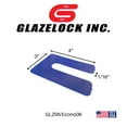 thumbnail image 2 of Glazelock GLZ06 1/16" Thick Shim 4"L  x 3"W with 7/8" Slot Interlocking Square Horsehoe Plastic Shims Blue 1000pc/box, 2 of 6