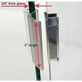 thumbnail image 4 of Clear Polycarbonate U-Channel with Magnet and Chrome Metal Strike Plate for 3/8" Glass Shower Doors, 4 of 4