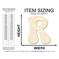 thumbnail image 2 of Unfinished Wood Groovy R Font Shape 16" / 3/4", 2 of 3