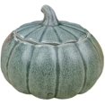 thumbnail image 2 of Caja de té de cerámica china Cajas en forma de calabaza de té Tumba de tetera; Tarro de almacenamiento de alimentos de regalo de té Caddy (verde). Afortunado Sencillez, 2 of 5