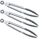 thumbnail image 3 of Pinzas para alimentos de cocina - Mini pinzas para servir de silicona de 7" - Juego de 3 Adepaton WMYD-12-3, 3 of 7