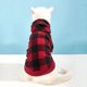 thumbnail image 5 of Dinheiro Sudadera con capucha para perro a cuadros, suéter de forro polar con sombrero y bolsillo para ropa de cachorro, abrigo cálido y suave, 5 of 5